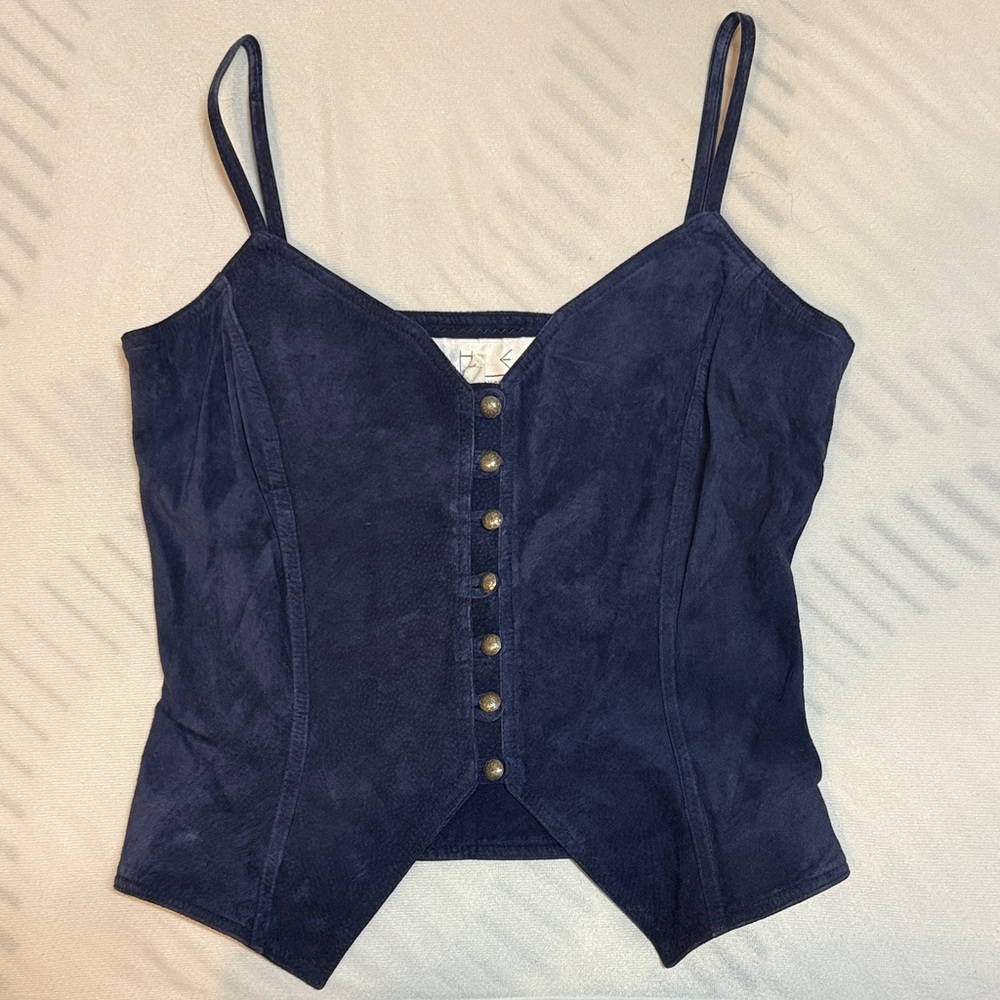 Elegant Navy Buttoned Camisole
